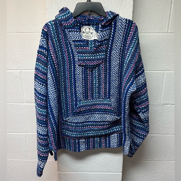 Blue and Pink Hoodie Sweater - Picture 1 of 6